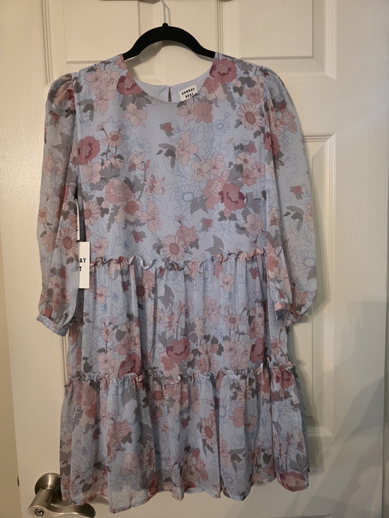 Sunday Best Dresses & Skirts - Sunday Best ' Floral Tiered Dress in Light Blue and Pink